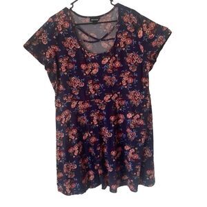 Pre Owned Women’s Joe Boxer Blouse Cover Up Lounge Sleep Floral Sz XL Comfort